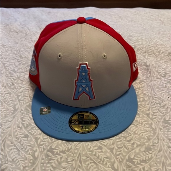 New Era Other - New Era Blue and White 59FIFTY Houston Oilers Cap Size 7 1/8‎
